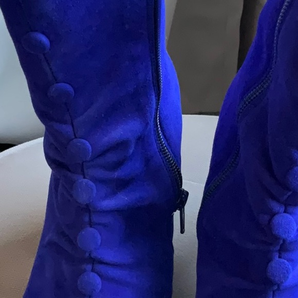 John Fluevog Women's Vibrant Blue Jyoti booties size 9.5 - Picture 3 of 11